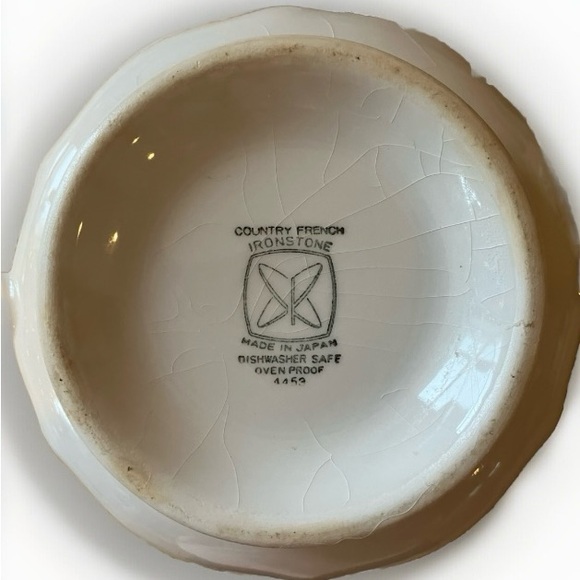 Vintage Retired Sears Country French Ironstone Sugar Bowl And Creamer Set Floral - Picture 14 of 15